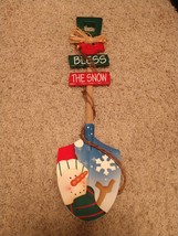 BLESS THE SNOW WINTER DECORATION WALL HANGING - £13.25 GBP