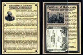 French Revolution: Maximilien Robespierre Album, Story &amp; Banknote Set ~ ... - £33.59 GBP
