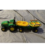 John Deere Tractor Toy w/ Dual Animal Wagons 34908 Learning Curve Untested - $22.11 CAD