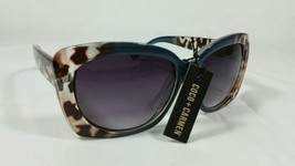 Coco + Carmen Tiger Lily Teal and Leopard Acrylic Sun Glasses - $41.99