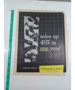 western union ad 1956 sales up 40% in one year  2 sides (Book 1 #1 ) - £4.68 GBP