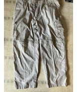 Columbia Vertex Pants Mens Stone Cargo Convertible Removable Zip Off Leg... - $27.69