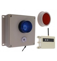 1200m Wireless Panic Alarm With An Adjustable Siren,Blue Flashing Led &amp; Repeater - £326.30 GBP