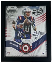 MAC JONES Patriots Framed 15&quot; x 17&quot; Game Used Football Collage LE 10/50 - £231.97 GBP