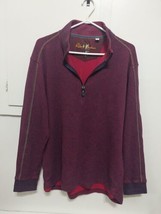 Robert Graham Sweater Mens Large 1/4 Zip Pullover Casual Long Sleeve X - £17.55 GBP