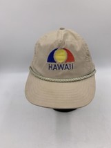 Vintage Hawaii Snap Back Rope Accent Khaki Color One Size Fits Most - $12.16