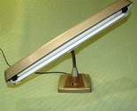 VINTAGE DAZOR INDUSTRIAL DEK LAMP GOOSENECK MIDCENTURY FLUORESCENT LAMP ... - $58.50