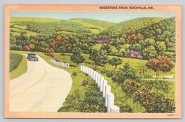 Postcard Greetings From Rockville Maryland Scenic View - £7.20 GBP