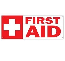 First Aid Clearance Banner Advertising Vinyl Flag Sign Inv Medical Wellness - £21.27 GBP