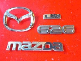 98 99 Mazda 626 Lx Rear Trunk Lid Chrome Emblem Logo Badge Sign Symbol Set - $16.19