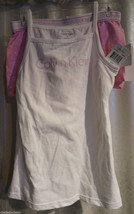Calvin Klein Girls Butterflies Boy Shorts Spaghetti Top Shirt Set Medium 7/8 - £11.99 GBP