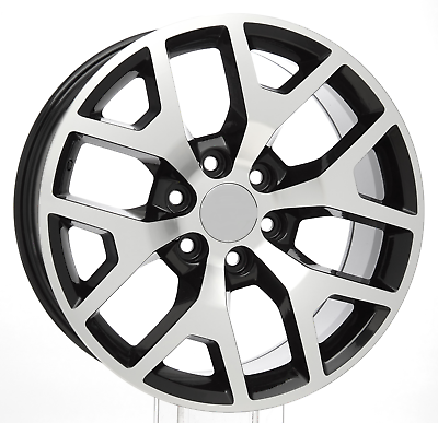 Chevy Silverado Tahoe Suburban 20&quot; Black &amp; Machine Honeycomb Wheels 2000... - $959.31