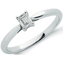 18K White Gold Emerald Cut  Diamond Engagement Ring 0.25 carats G-H /VS - $1,332.82