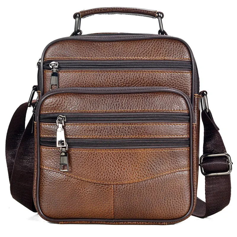 JEEP BULUO Man&#39;s Bag 2PC/Set Men Leather Messenger Shoulder Bags Business Crossb - £37.82 GBP