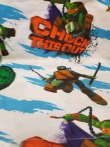 Nick TMNT Teenage Mutant Ninja Turtles TWIN FLAT Sheet Kids Fabric Mater... - $181.34 MXN