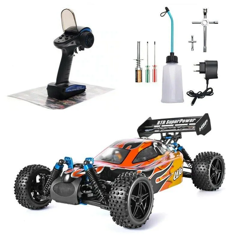 HSP RC Car 1:10 Scale 4wd RC Toys Two Speed Off Road Buggy Nitro Gas Pow... - £280.93 GBP