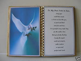 SISTER IN LAW BIRTHDAY GIFT/ CHRISTMAS GIFT/WHITE DOVE - $13.50