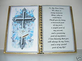Sister ~ Birthday Gift ~ Mother&#39;s Day Gift~ Christmas Gift~Cross &amp; Bible &amp; Doves - £10.75 GBP