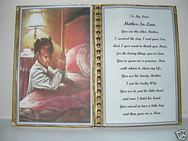 Mother in Law ~Birthday Gift ~ Mother&#39;s Day Gift ~ Christmas Gift ~ Girl Praying - £10.59 GBP