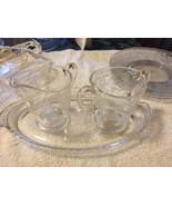 PRELUDE (New Martinsville / Viking Glass - 3 Pc Set - Sugar, Creamer, Tray - $467.67 MXN