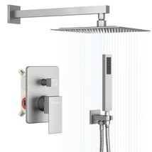 12 Inches Shower System, Shower Faucet Set With Rain Shower Head And Han... - £203.06 GBP