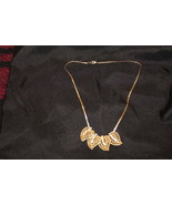 Antique Filigree 4 Leaf CZ 10k Yellow Gold Necklace 15&quot; Long - $1,200.00