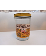 VINTAGE HYDE PARK SMOOTH PEANUT BUTTER CLEAR GLASS JAR WITH LABEL AND TOP - €6,94 EUR