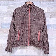 The North Face Plaid Windbreaker Jacket Brown Mesh Lined Womens Medium - £31.94 GBP