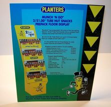 Planters Peanut Vintage Munch N Go Floor Display Promo Paper Sales Flyer... - $18.44