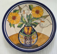 3 Handpainted  Mexican Folk Art Plates 11.5&quot; Talavera Decorative Wall Plate - £45.88 GBP