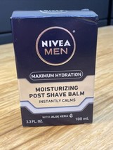 NEW Nivea Men MOISTURIZING Post Shave BALM 3.3 oz Maximum Hydration KG JD - £6.19 GBP