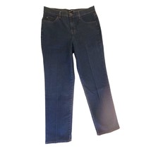 Bandolinoblu Womens Denim Jeans 14 Creased Dark Wash High Rise Straight 34x30 - £12.83 GBP