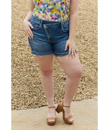 RISEN Maya Full Size Mid Rise Asymmetrical Shorts - £43.94 GBP