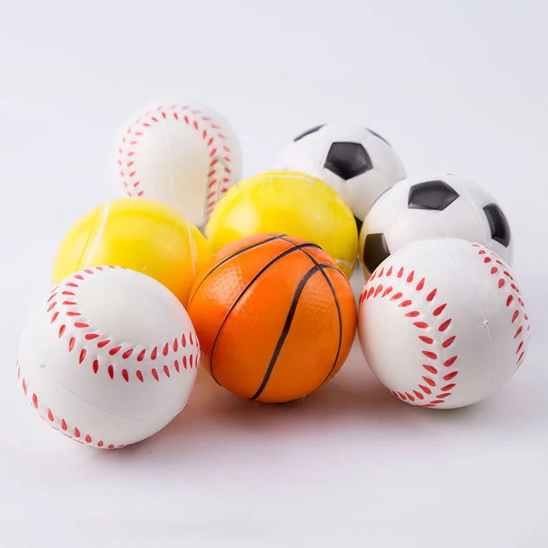 Sporting 4Pcs/Set Squeeze Ball Toy Football Basketball Soft Foam Sponge Anti str - £23.82 GBP