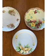 Vintage Lot of Hand Painted Yellow Daffodil Flowers Scalloped edge Rust ... - £11.70 GBP