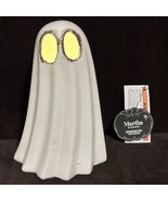 MARTHA STEWART Small Light Up LED Spooky Ceramic Ghost 9 inch Halloween ... - $27.99