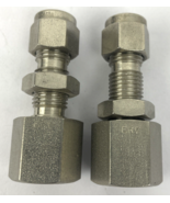 2 x Swagelok SS-400-71-2 SST Fitting, Female Bulkhead- LOOK - $37.49 CAD