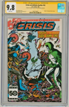 CGC SS 9.8 Crisis On Infinite Earths #10 ~ SIGNED George Perez AND Marv Wolfman - £310.11 GBP