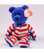 Ty Liberty Beanie Baby Blue Face Birthdate June 14 2001 Red White Blue W... - £8.83 GBP