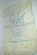 Vintage C &amp; H Sugar  Pure Cane Berry Granulated Fabric 10lb Bag Sack C&amp;H SF, CA - £5.88 GBP