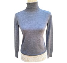 Banana republic 100% fine Marino wool gray turtleneck, size petite xs - £27.48 GBP