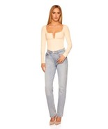 Susana Monaco Square Wire  Long Sleeve Top In Almond $148 Sz S, NWT! - $834.44 MXN