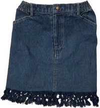 Charabia Paris Girl Denim Half Zip Skirt with Side Pockets &amp; Fun Seams (... - $16.34