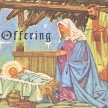 Tithing Envelope Vintage 60s For Christmas Church Offering Nativity Scene - £9.70 GBP