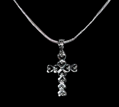 Multiple Heart Shaped Cross Sterling Silver Pendant - €12,79 EUR - €16,21 EUR
