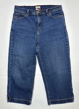Levis 512 Perfectly Slimming Capri Jeans Women Size 12 (Measure 29x20) Dark - £11.16 GBP
