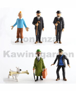 The Adventures of Tintin 6x3&quot; Figure Set Captain Handdock Calculus Thoms... - $381.30 MXN