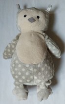 12&quot; Little Jellycat London Owl Plush Lovey Toy Gray Ivory Polka Dots  U3 - £8.89 GBP