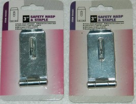 New Lot of 2 H.F. Brand 3&quot; Safety Hasp &amp; Staple # 95561 - £6.82 GBP