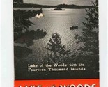 Lake of the Woods District Road Map Brochure Hotel Kenrica Kenora Ontari... - $27.72